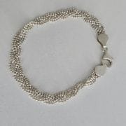 Pulsera de plata italiana entrenzada