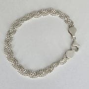 Pulsera de plata italiana entrenzada