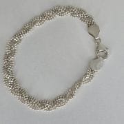 Pulsera de plata italiana entrenzada