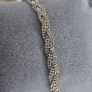 Pulsera de plata italiana entrenzada