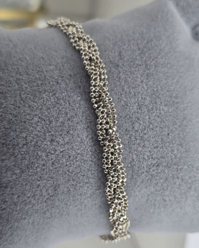 Pulsera de plata italiana entrenzada