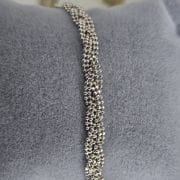 Pulsera de plata italiana entrenzada