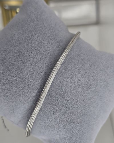 Pulsera rigida de brillo Plata 925