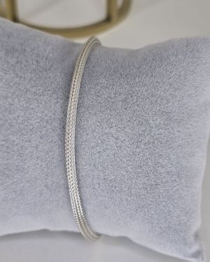 Pulsera rigida de brillo Plata 925