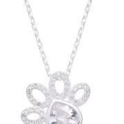 Collar huella de perro cubic Plata925