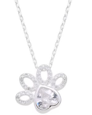 Collar huella de perro cubic Plata925