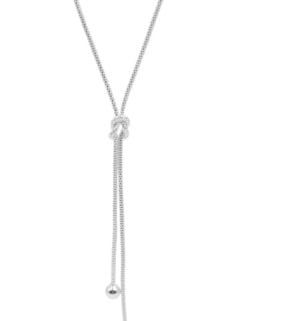 Corbatero de bolitas con nudo Plata925