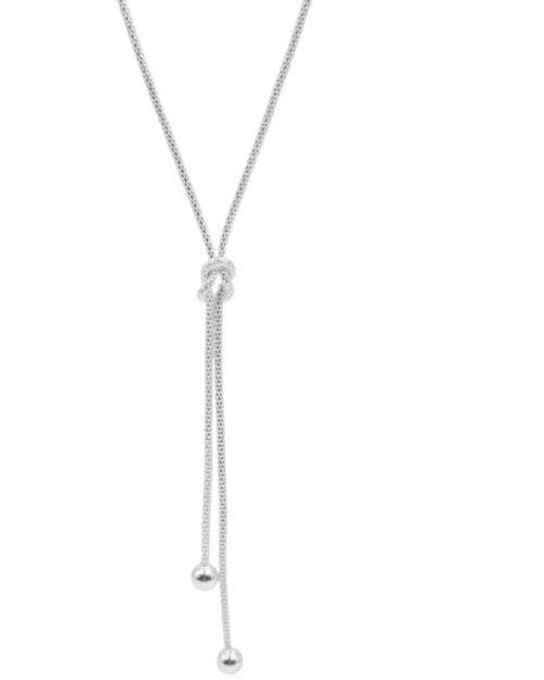 Corbatero de bolitas con nudo Plata925
